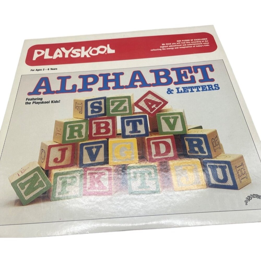 playskool alphabet & letters 1983 kids English ages 2-6 vinyl record lp READ